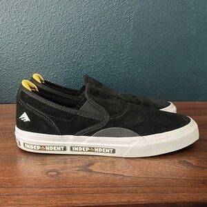 Emerica Shoes Wino G6 Slip-On X Independent - Black Men’s size 11 light wear
